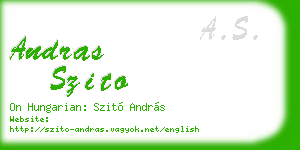 andras szito business card